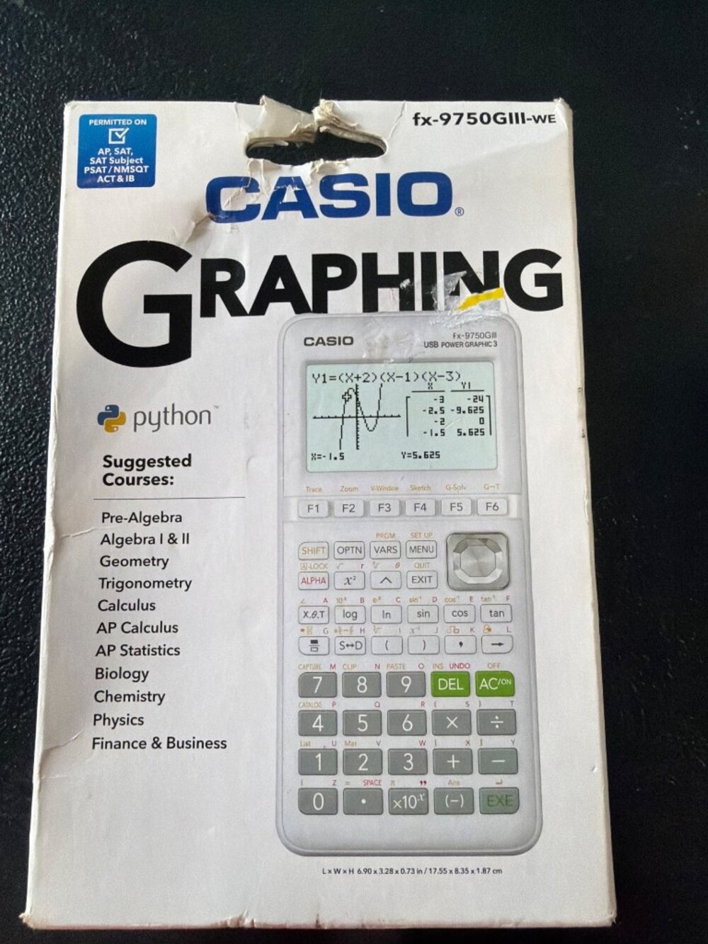 Casio FX-9750GIII-WE Graphing Calculator With Python For Math/Science Courses - Picture 1 of 6